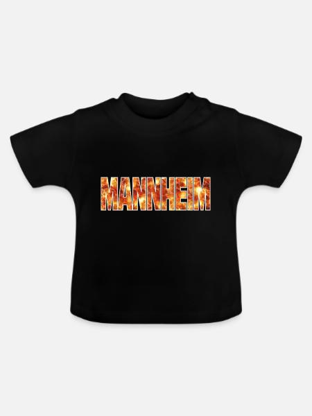 Mannheim - Baby Bio-T-Shirt mit Rundhals - Schwarz