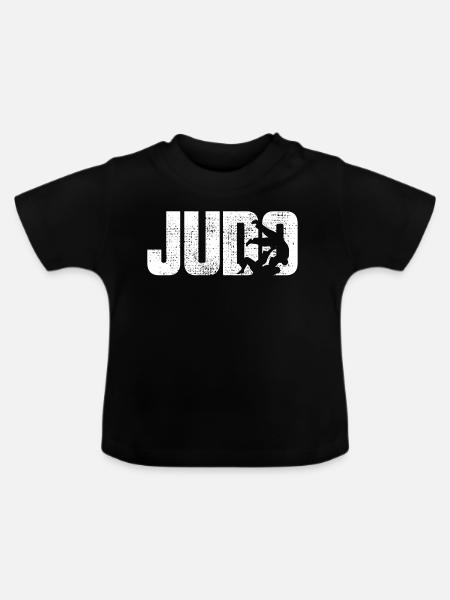 judo - T-shirt bio col rond Bébé - noir