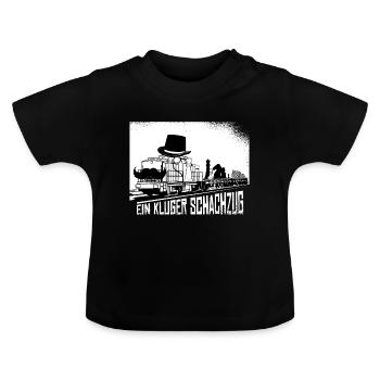 Ein Kluger Schachzug! Schach Spruch Wortspiel - Baby Bio-T-Shirt mit Rundhals - Schwarz - Vorne