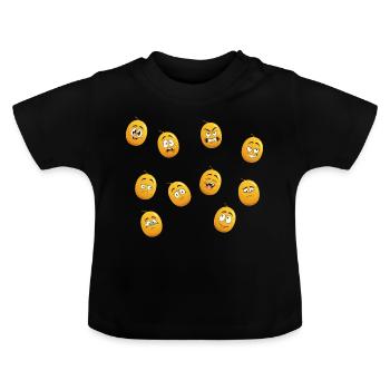 Mirabelle plum - Baby Organic T-Shirt with Round Neck - black - Front