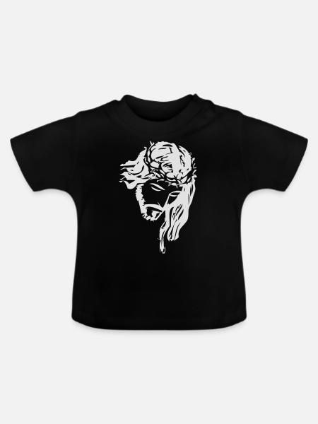 Jesus - Baby Bio-T-Shirt mit Rundhals - Schwarz