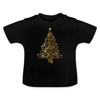 Gold Gran - Baby Bio-T-Shirt mit Rundhals - Schwarz - Vorne
