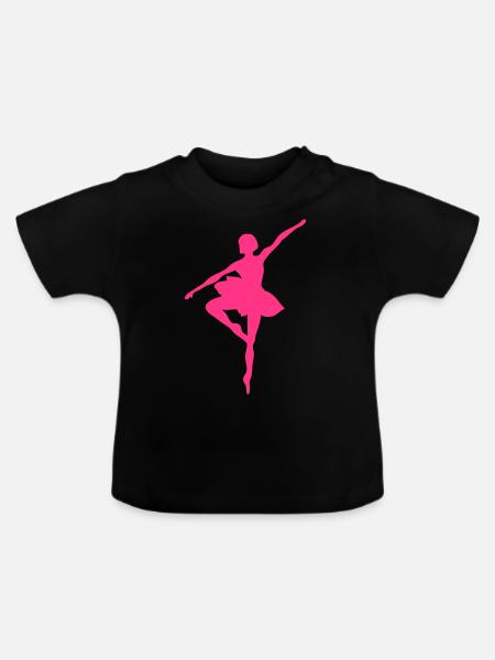 Balletttänzer - Baby Bio-T-Shirt mit Rundhals - Schwarz
