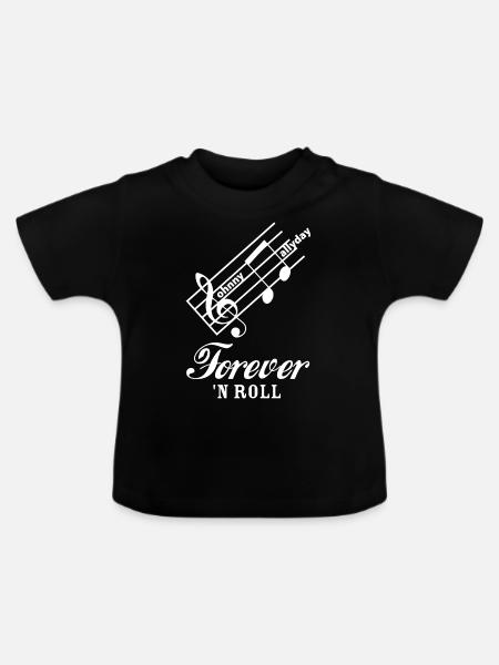 johnny wite - Baby Bio-T-Shirt mit Rundhals - Schwarz