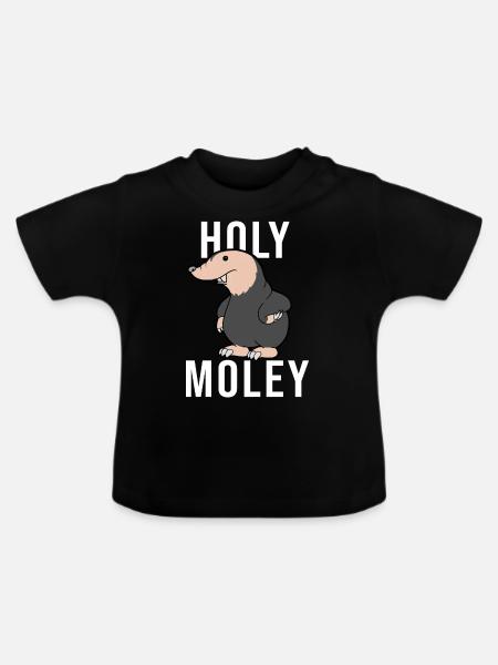 Maulwurf - Baby Bio-T-Shirt mit Rundhals - Schwarz