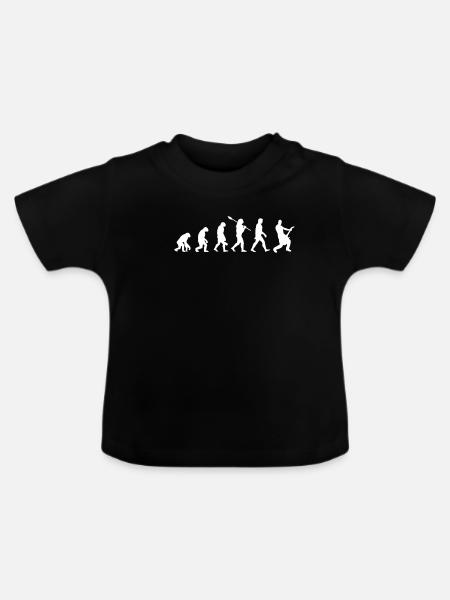 Guitar evolution - Baby Organic T-Shirt with Round Neck - black