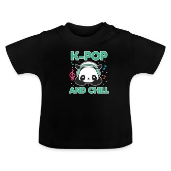 K-Pop Pop Music Corée Coréen Groupe Cadeau - T-shirt bio col rond Bébé - noir - Devant