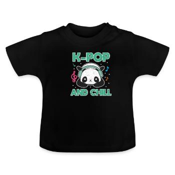 K-Pop - Baby Bio-T-Shirt mit Rundhals - Schwarz - Vorne