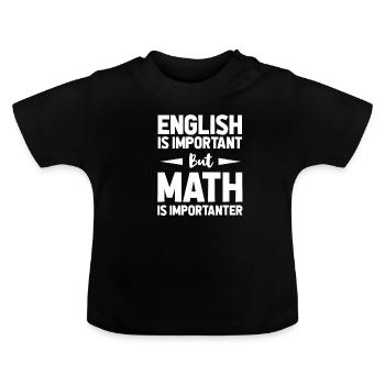 mathematics - Baby Organic T-Shirt with Round Neck - black - Front