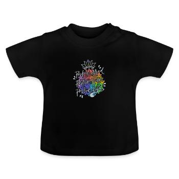 Positive thinking - Baby Organic T-Shirt with Round Neck - black - Front