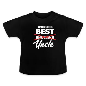 oncle - T-shirt bio col rond Bébé - noir - Devant
