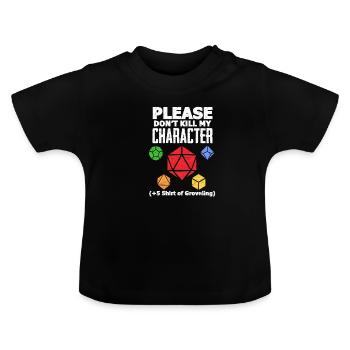 D20 Würfel Spiel Fantasy Gaming DM Geschenk - Baby Bio-T-Shirt mit Rundhals - Schwarz - Vorne