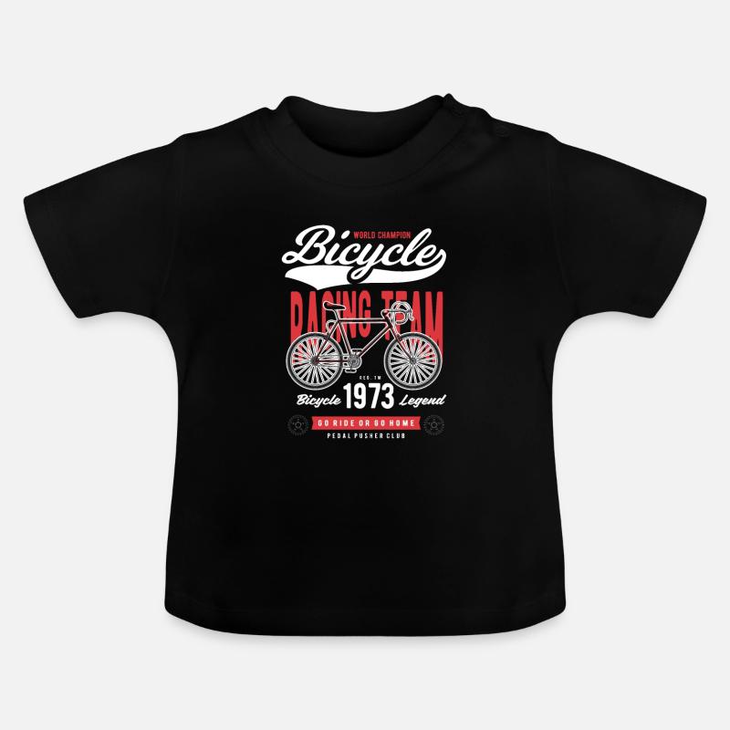 Equipe de course de vélo - T-shirt bio col rond Bébé - noir