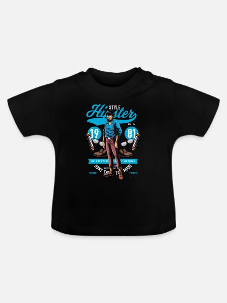 Jazzmusiker - Baby Bio-T-Shirt mit Rundhals - Schwarz