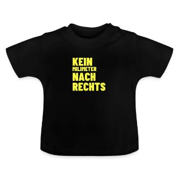 Gegen Rechts - Baby Bio-T-Shirt mit Rundhals - Schwarz - Vorne
