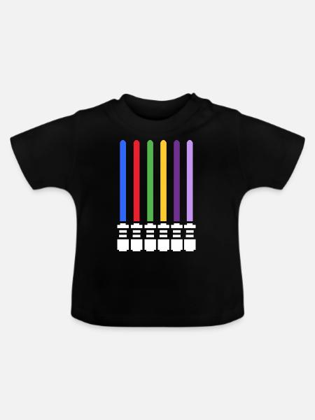 Lichtschwert - Baby Bio-T-Shirt mit Rundhals - Schwarz