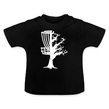 Disc Golf Tree Gift Frisbee Gifts Golfing Hobby - Baby Organic T-Shirt with Round Neck - black - Front