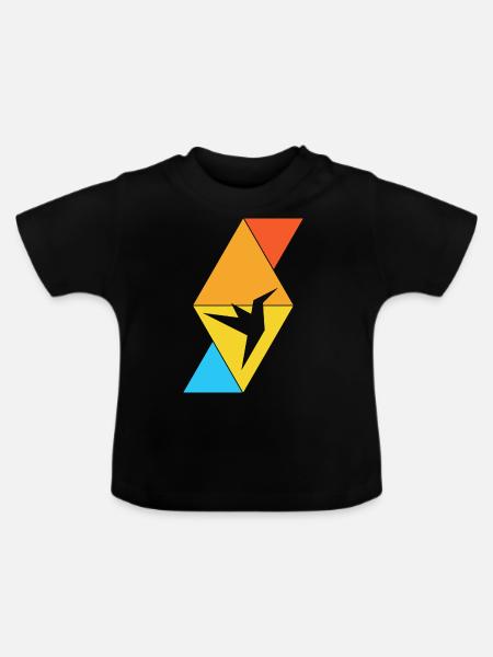 Kolibri - Baby Bio-T-Shirt mit Rundhals - Schwarz