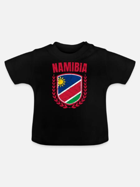 Namibia - Baby Bio-T-Shirt mit Rundhals - Schwarz