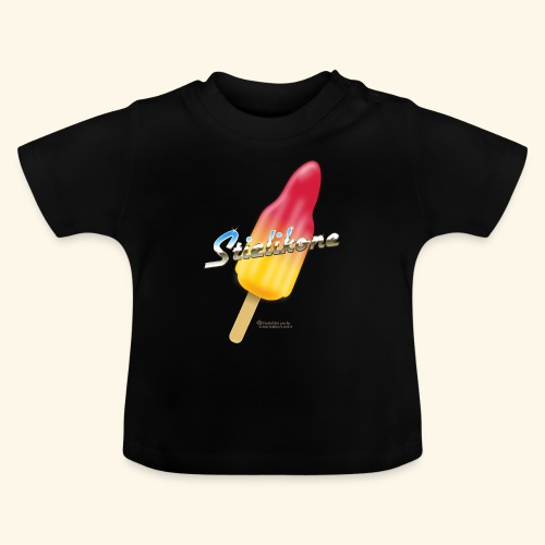 Eis am Stiel Rakete Spruch Stielikone - Baby Bio-T-Shirt mit Rundhals