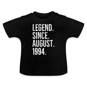 Légende depuis août 1994 - T-shirt bio col rond Bébé - noir - Devant