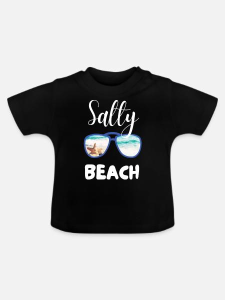 SALZIGER STRAND - Baby Bio-T-Shirt mit Rundhals - Schwarz