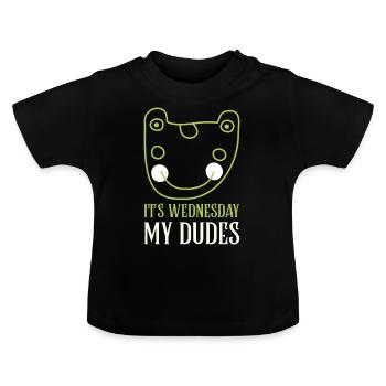 C’est mercredi mes mecs! C’est mercredi mes mecs - T-shirt bio col rond Bébé - noir - Devant