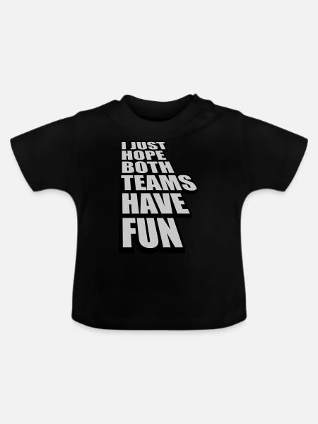 Both Teams Have Fun - Baby Bio-T-Shirt mit Rundhals - Schwarz