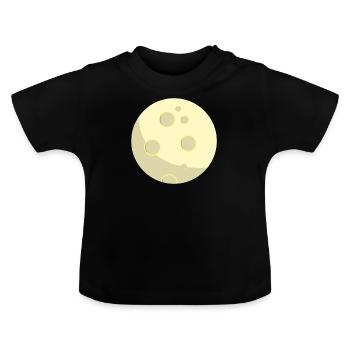 Baby moon - Baby Organic T-Shirt with Round Neck - black - Front