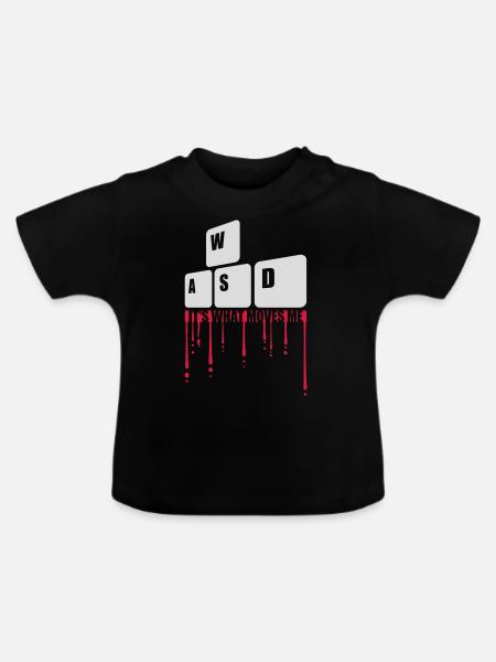 its what moves me - Baby Bio-T-Shirt mit Rundhals - Schwarz