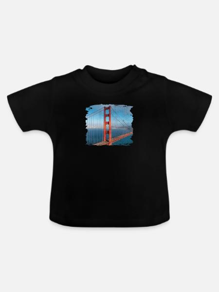 San Francisco Geschenk - Baby Bio-T-Shirt mit Rundhals - Schwarz