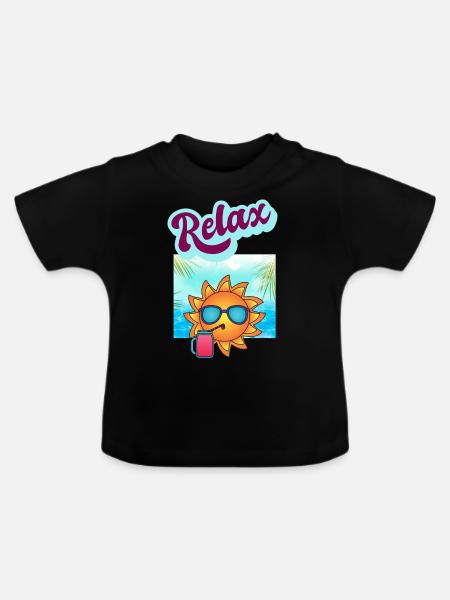ENTSPANNUNG ENTSPANNUNG - Baby Bio-T-Shirt mit Rundhals - Schwarz