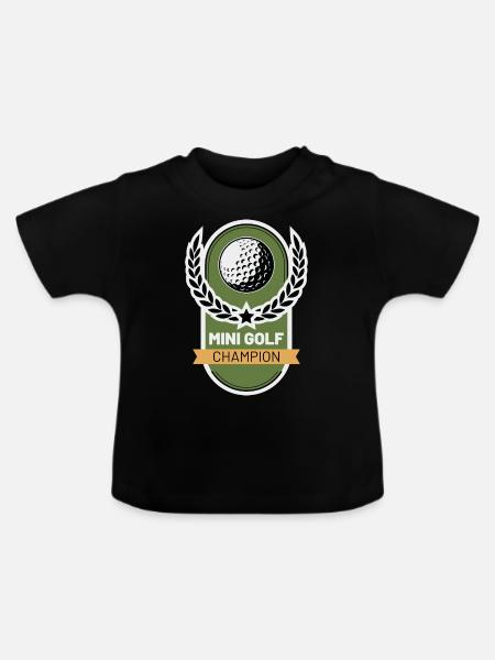 Golf Champion - Baby Bio-T-Shirt mit Rundhals - Schwarz