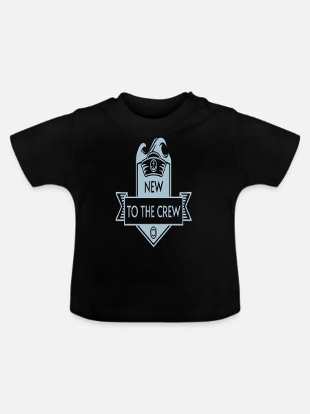 New to the Crew - Baby Bio-T-Shirt mit Rundhals - Schwarz