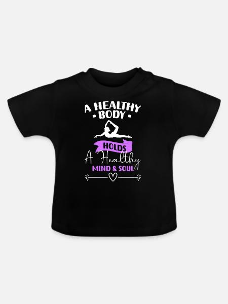 Spa Relax Pflege - Baby Bio-T-Shirt mit Rundhals - Schwarz