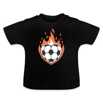 Lodernde Liebe zum Leder - Baby Bio-T-Shirt mit Rundhals - Schwarz - Vorne