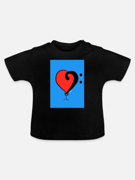 Niedrige Kuoro - Baby Bio-T-Shirt mit Rundhals - Schwarz