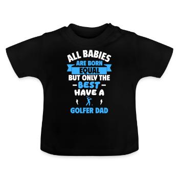 Bébé,Papa golfeur,Cadeau de naissance,Fête des pères - T-shirt bio col rond Bébé - noir - Devant