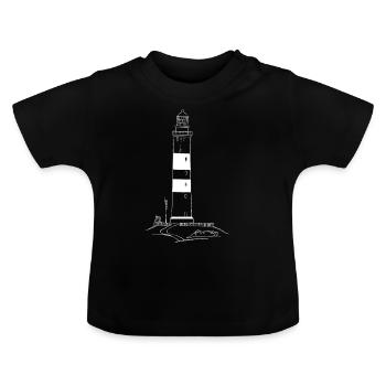 Phare d’Amrum - T-shirt bio col rond Bébé - noir - Devant