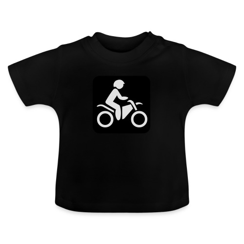 motorcycle - Vauvan luomu-t-paita, jossa pyöreä pääntie