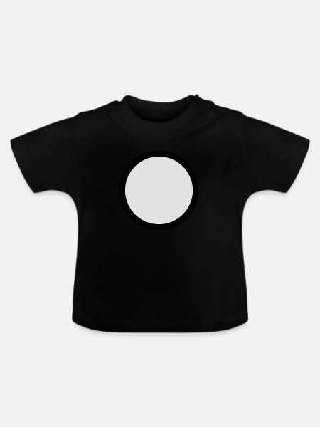 Kreis Hintergrund Ball - Baby Bio-T-Shirt mit Rundhals - Schwarz