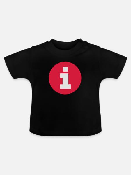 information - Baby Bio-T-Shirt mit Rundhals - Schwarz