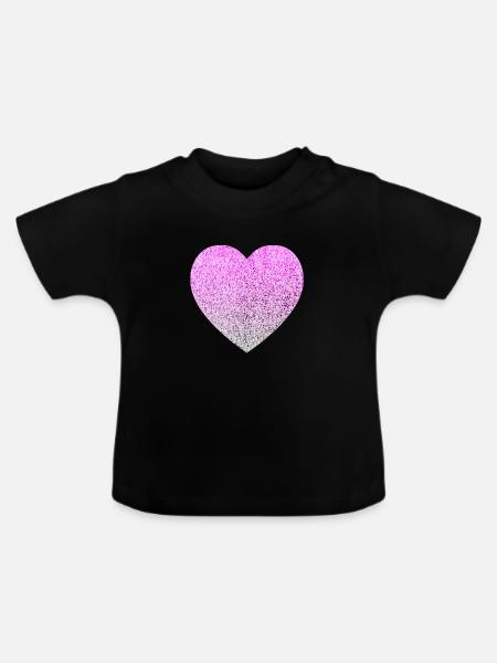 glitter - Baby Bio-T-Shirt mit Rundhals - Schwarz