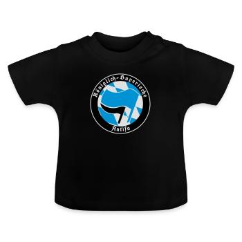 Königlich Bayerische Antifa - Baby Bio-T-Shirt mit Rundhals - Schwarz - Vorne