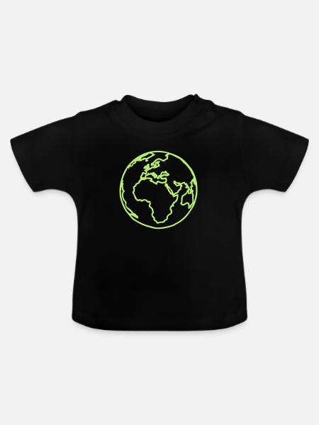 Planeten Erde bleu4 - Baby Bio-T-Shirt mit Rundhals - Schwarz
