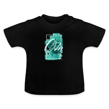 Om cadeau Yoga de méditation de relaxation - T-shirt bio col rond Bébé - noir - Devant
