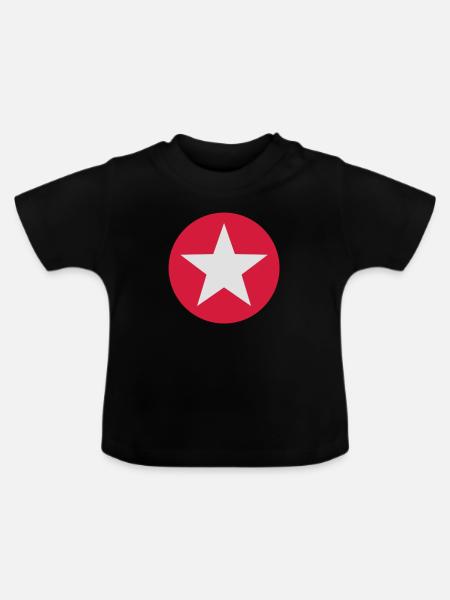 Super Star - Baby Bio-T-Shirt mit Rundhals - Schwarz