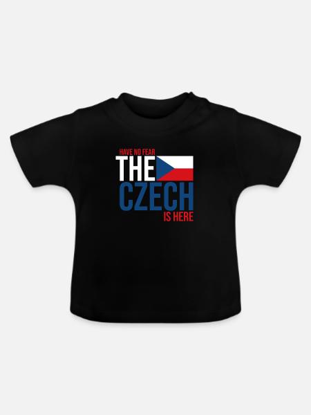 Tschechien Tscheche - Baby Bio-T-Shirt mit Rundhals - Schwarz