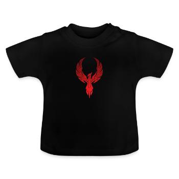 Phoenix rouge - T-shirt bio col rond Bébé - noir - Devant