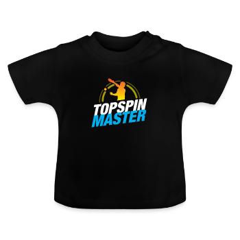 Tischtennis, Tischtennisspieler, Ping-Pong - Baby Bio-T-Shirt mit Rundhals - Schwarz - Vorne